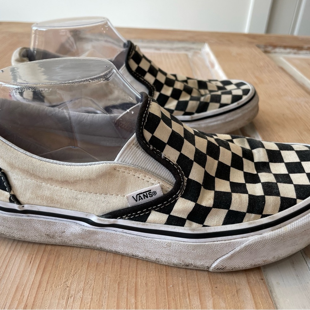 Vans Black and White Checkered Slip-Ons - Picture 2 of 5